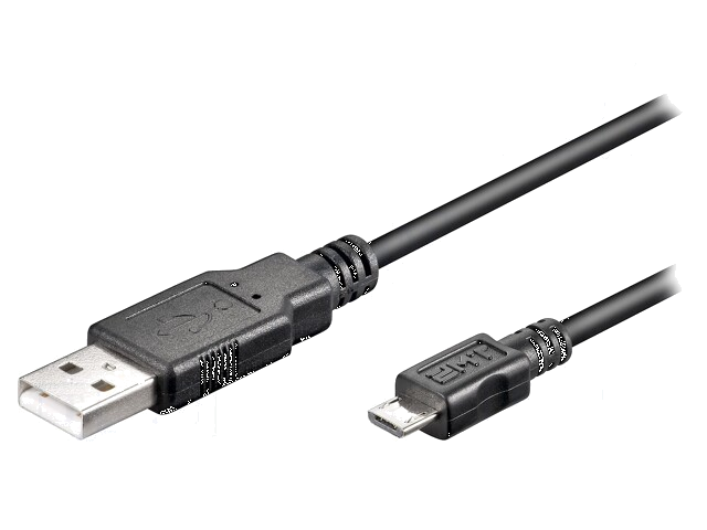 Kabel; USB 2.0; USB-A-stekker,USB B-microstekker; 3m; zwart; PVC Kabel; USB 2.0; USB-A-stekker,USB B-microstekker; 3m; zwart; PVC